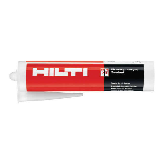 Hilti acrylic firestop caulk packaging