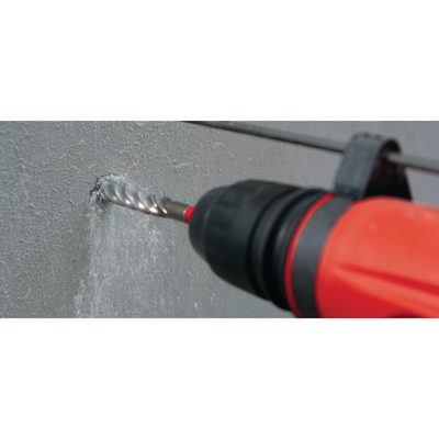 hilti masonry drill bit TE-CX 1/4" x 6" drilling into concrete wall