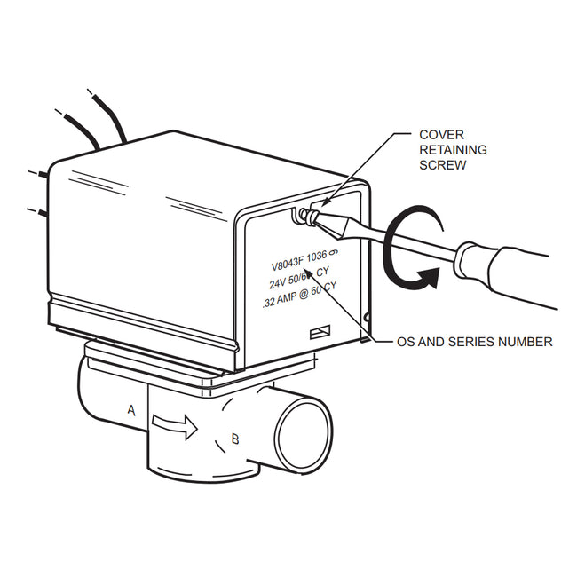 40003916-048 - Replacement Head for V8043F with End Switch, 24 VAC