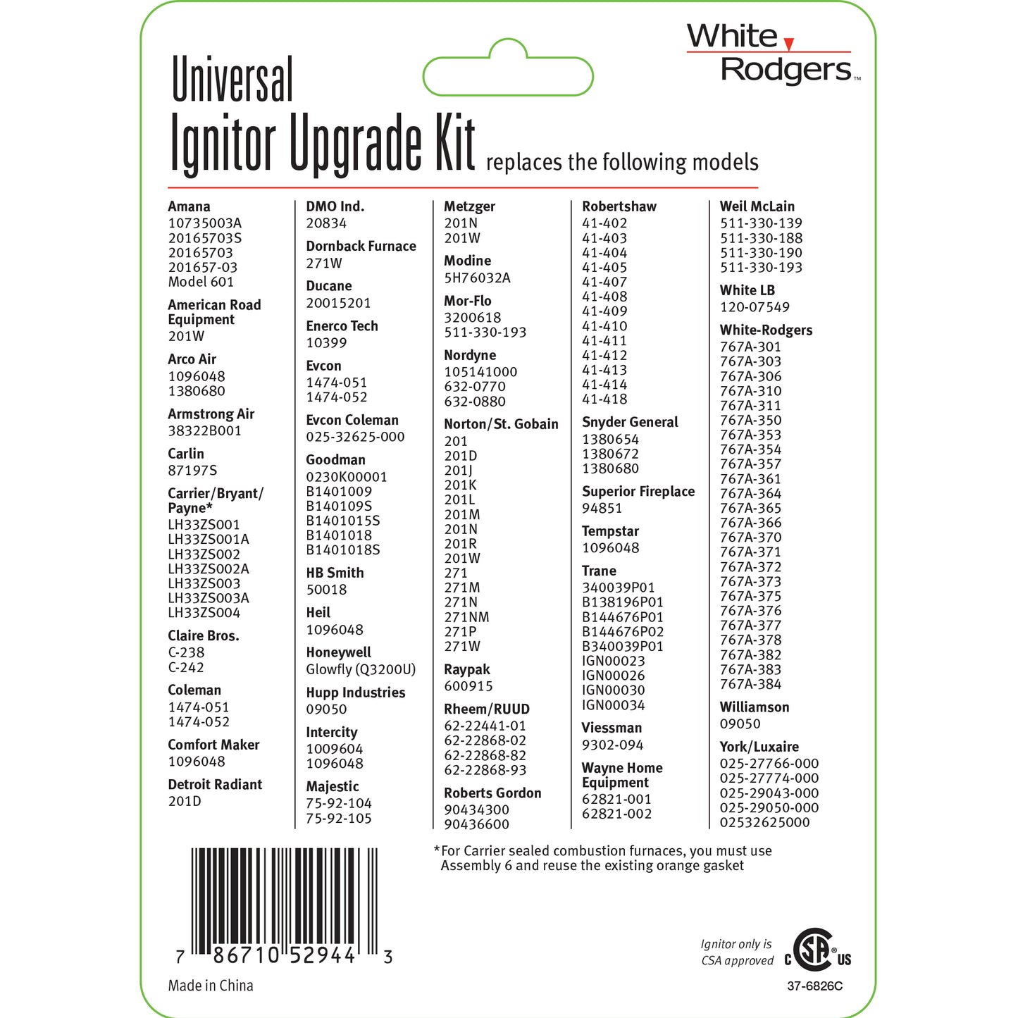 21D64-2 - HotRod Series Universal Hot Surface Ignitor