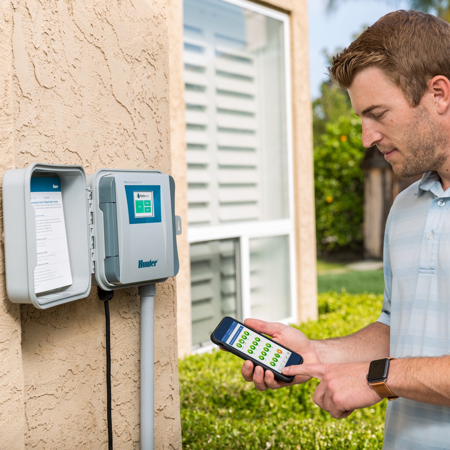 HPC-400 - HPC Hydrawise Smart Wi-Fi Irrigation Controller with Wall Mount Cabinet - 4 Station / Expandable to 32