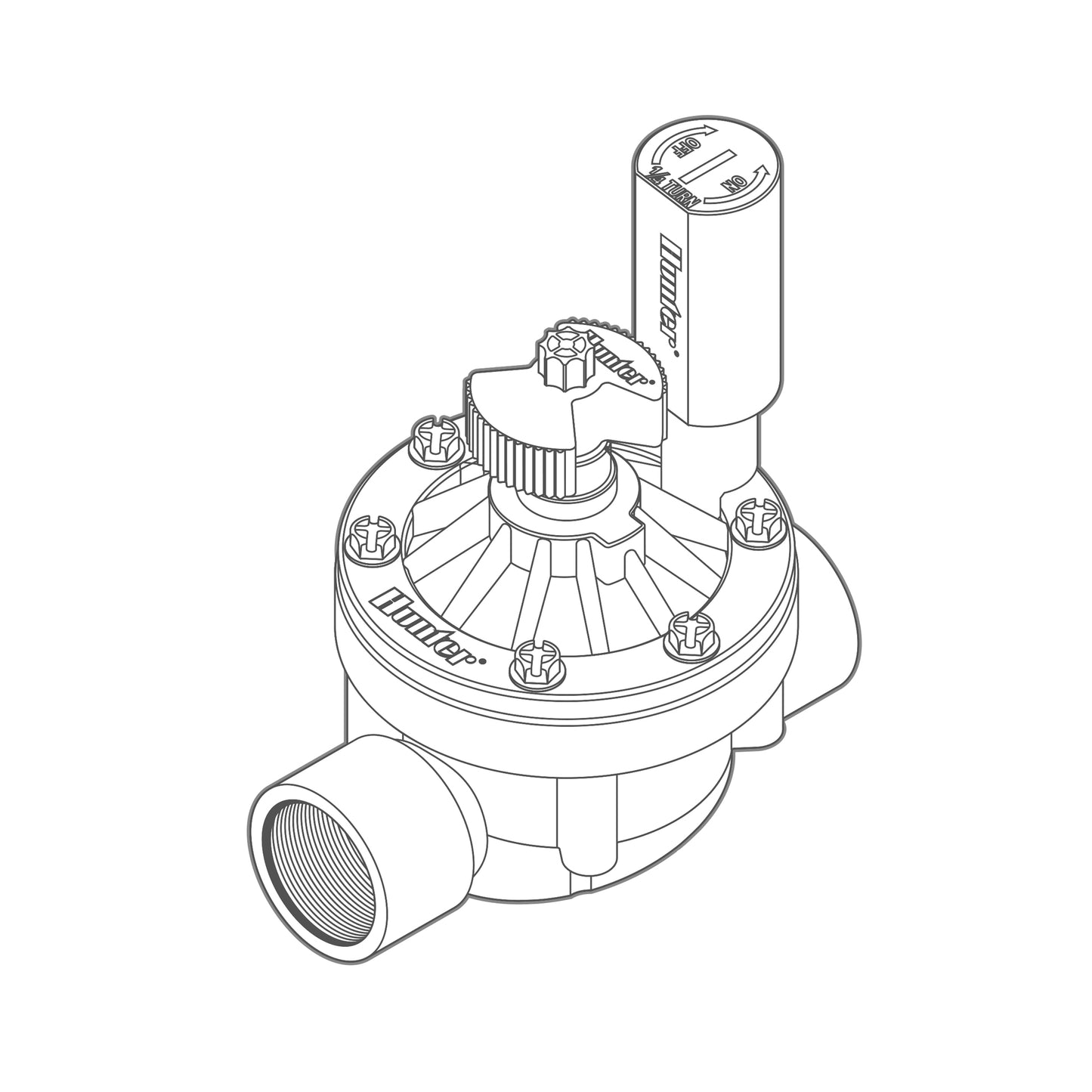 ICV-101G-FS - 1" FPT Commercial Irrigation Valve with Flow Control & Filter Sentry - ICV Series