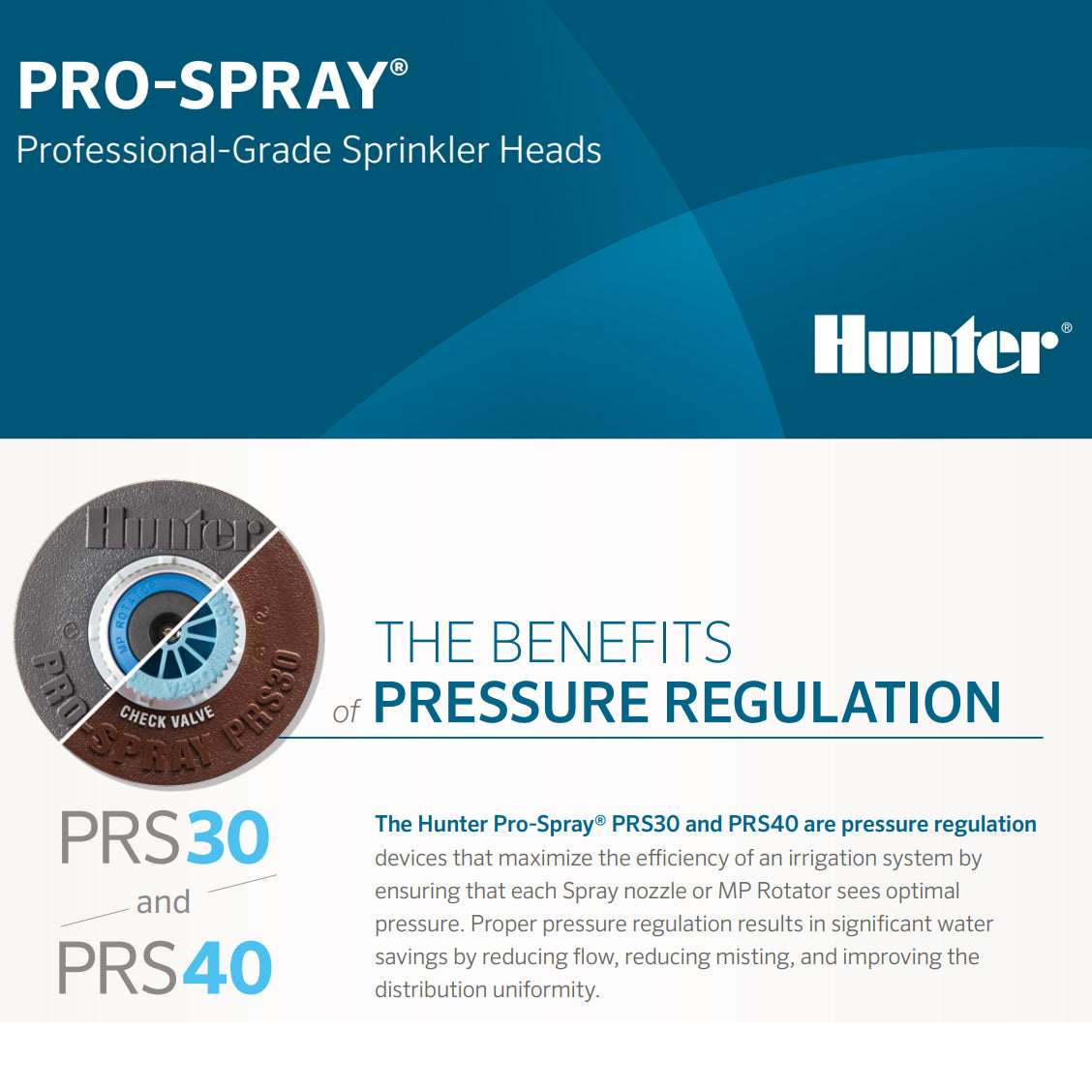 PROS-04-PRS40-CV - 4" Pop-up Pro Spray Professional Grade 40 PSI Sprinkler Head with Drain Check Valve