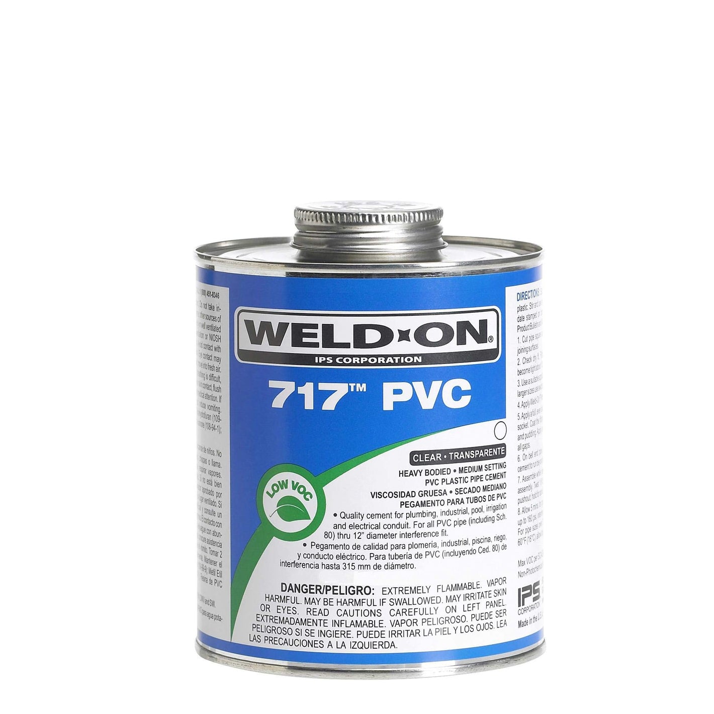Weld-On 10150 - 717 PVC Heavy Bodied Medium Setting Low PVC Cement - 1/2 Pint