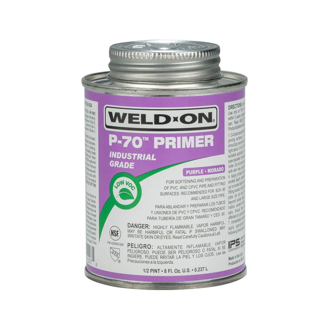 Weld-On 10227 - P-70 PVC & CPVC Purple Primer - 1/2 Pint