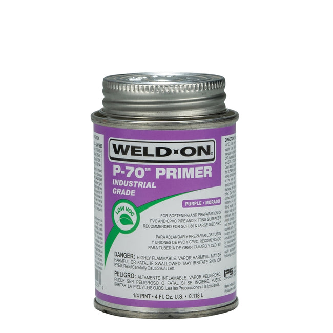 Weld-On 10229 - P-70 PVC & CPVC Purple Primer - 1/4 Pint