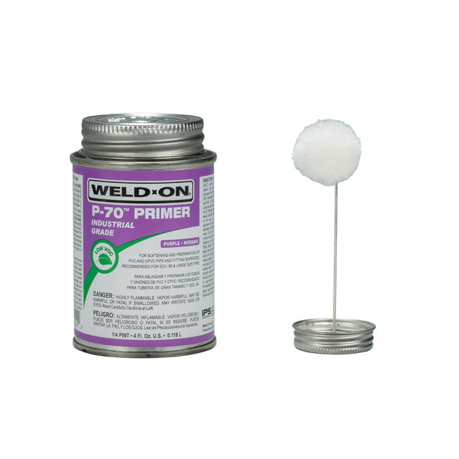 Weld-On 10229 - P-70 PVC & CPVC Purple Primer - 1/4 Pint