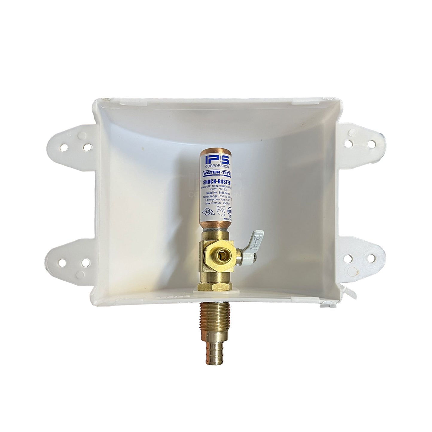 87981 - Plastic Lead-Free Ice Maker Outlet Boxes with Arrester Valve - 1/2"