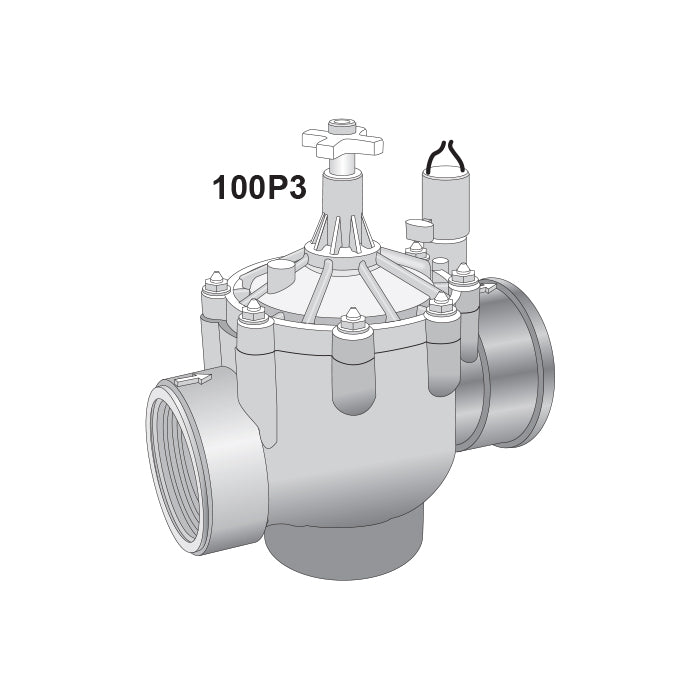 100P3 - 3" Century Plus Irrigation Valve - Internal Bleed - Flow Control - 100 Series