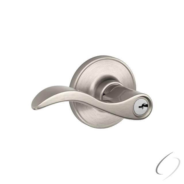 Entry Lock Seville Lever with C Keyway; 16255 Latch and 10101 Strike Satin Nickel Finish