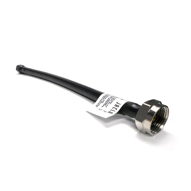 156-MN-SS-BLAK - Flexible Stainless Steel Braided Toilet Supply Line with Decorative Cover - 12", Black