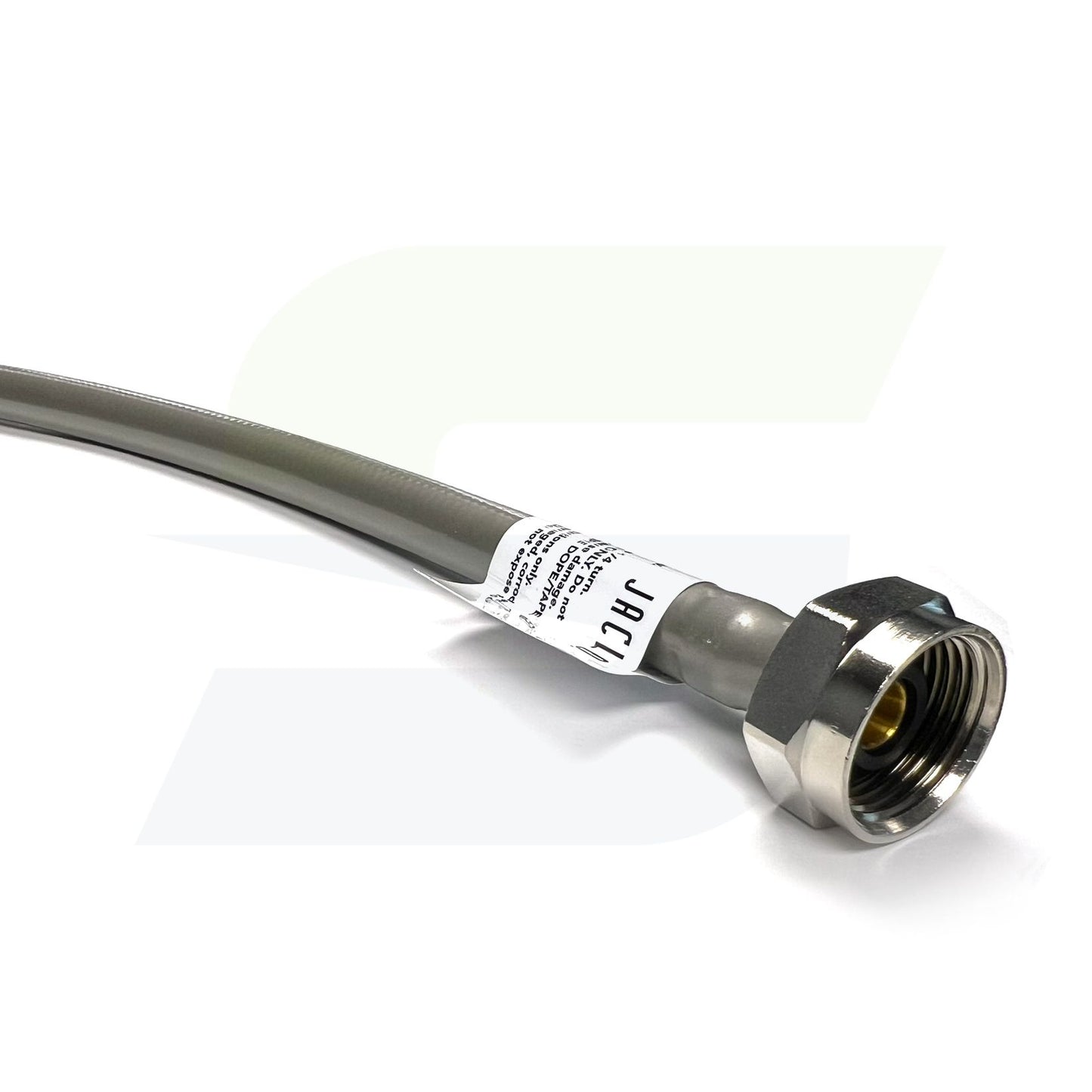 156-MN-SS-GREY - Flexible Stainless Steel Braided Toilet Supply Line with Decorative Cover - 12", Grey
