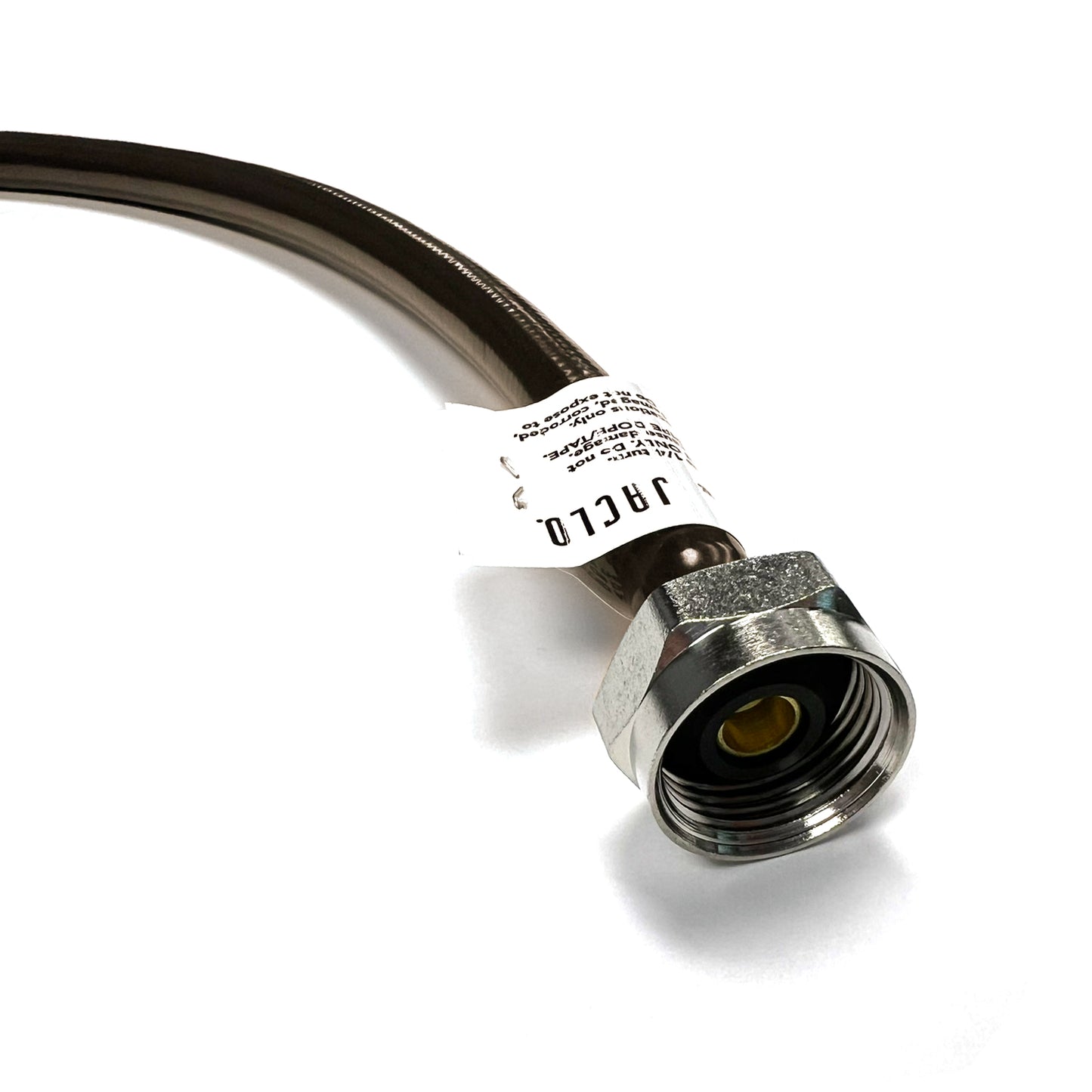 152-MN-SS-BRUN - Flexible Stainless Steel Braided Toilet Supply Line with Decorative Cover - 16", Brunette