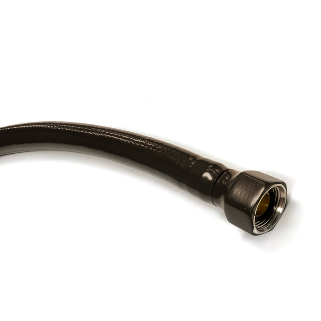 132-SS-BRUN - Flexible Stainless Steel Braided Faucet Supply Line with Decorative Cover - 16", Brunette