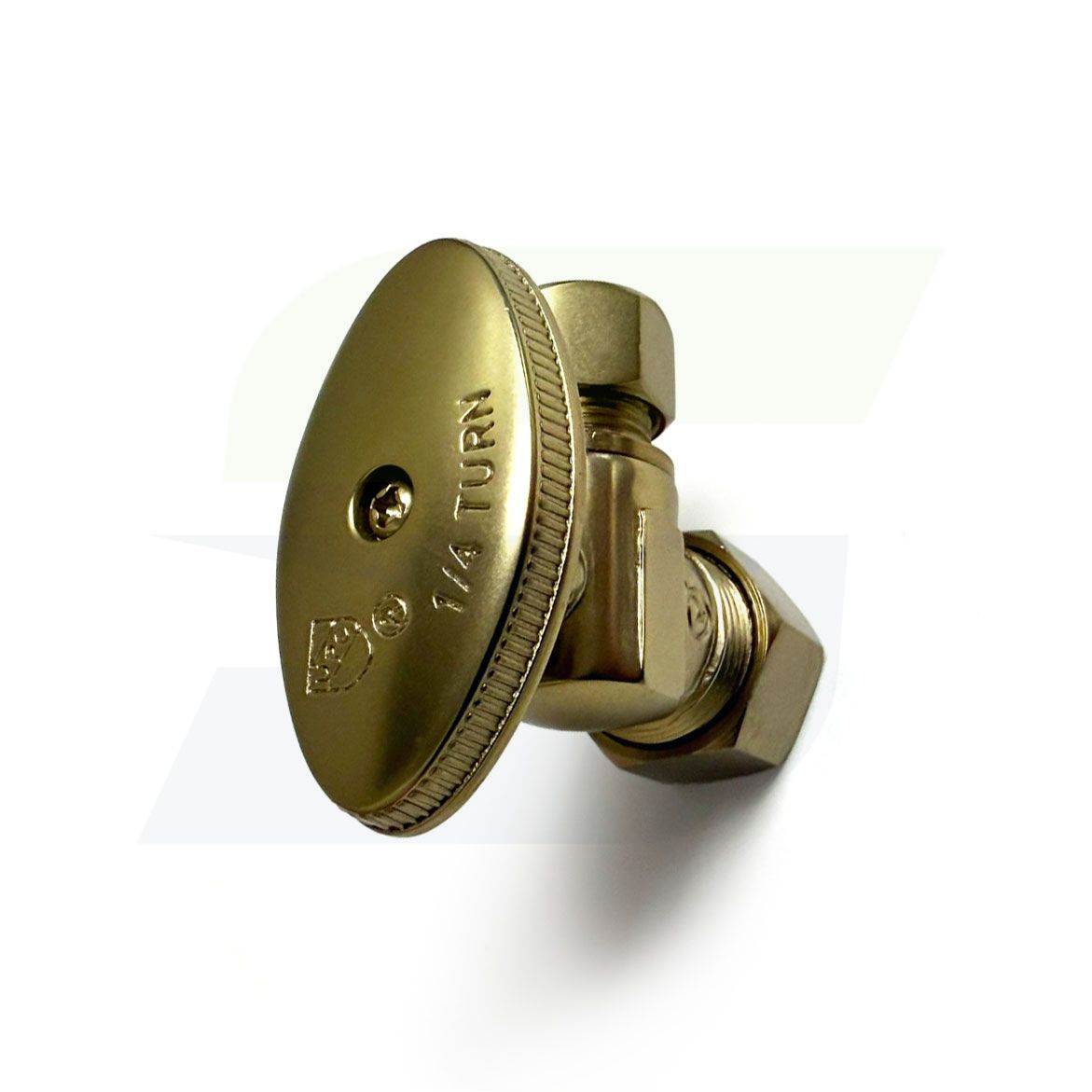 621-8-CB - Quarter Turn Faucet Angle Stop - 5/8" Comp x 3/8" OD Supply Valve - Caramel Bronze
