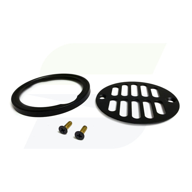 6230-MBK - Round Shower Drain Plate - 3-3/8" Diameter - Matte Black