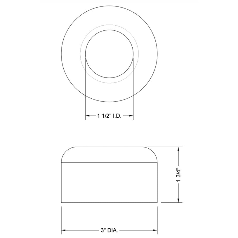 767-ORB - Round Box High Pattern Escutcheon for 1-1/2" P-Traps - Oil Rubbed Bronze