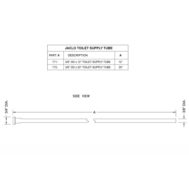 772-SN - Flexible Smooth Copper Toilet Riser - 20", Satin Nickel
