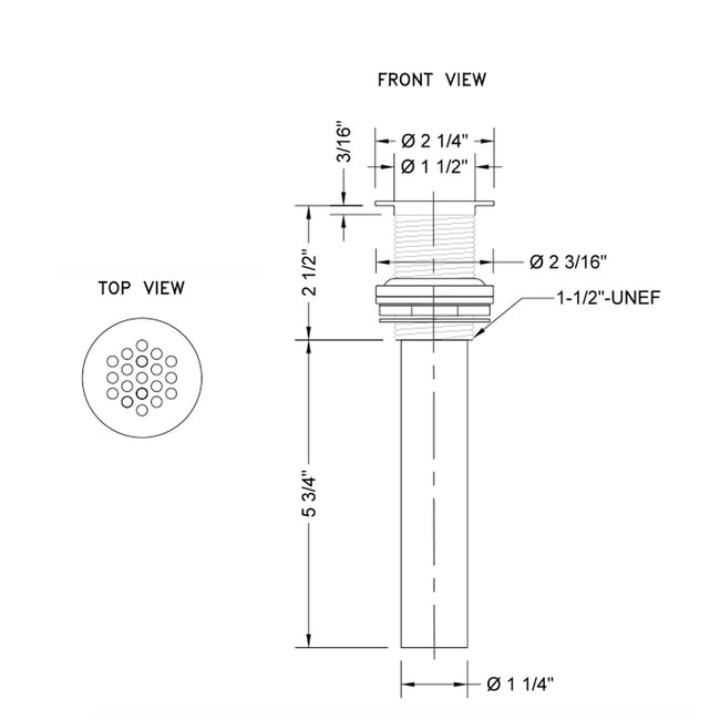 810-MBK - Grid Lavatory Drain in Matte Black