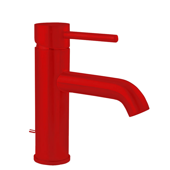 8877-RED - Contempo Single Hole Bathroom Faucet - Red