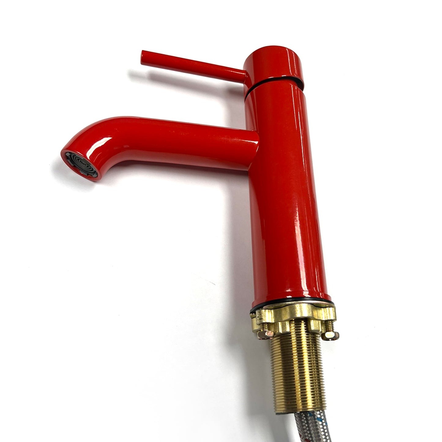 8877-RED - Contempo Single Hole Bathroom Faucet - Red