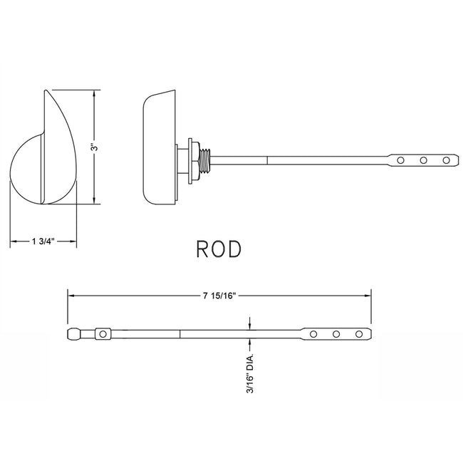 904-CB - Toilet Tank Trip Lever to Fit Select TOTO Toilets - Caramel Bronze