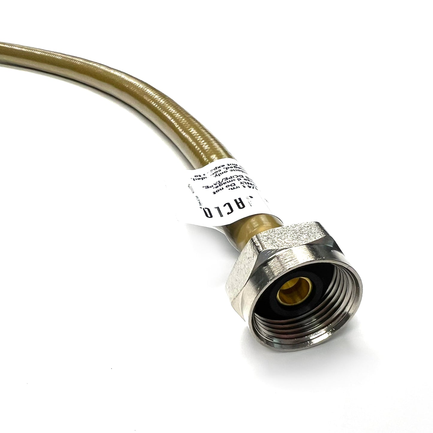 152-MN-SS-BLND - Flexible Stainless Steel Braided Toilet Supply Line with Decorative Cover - 16", Blonde