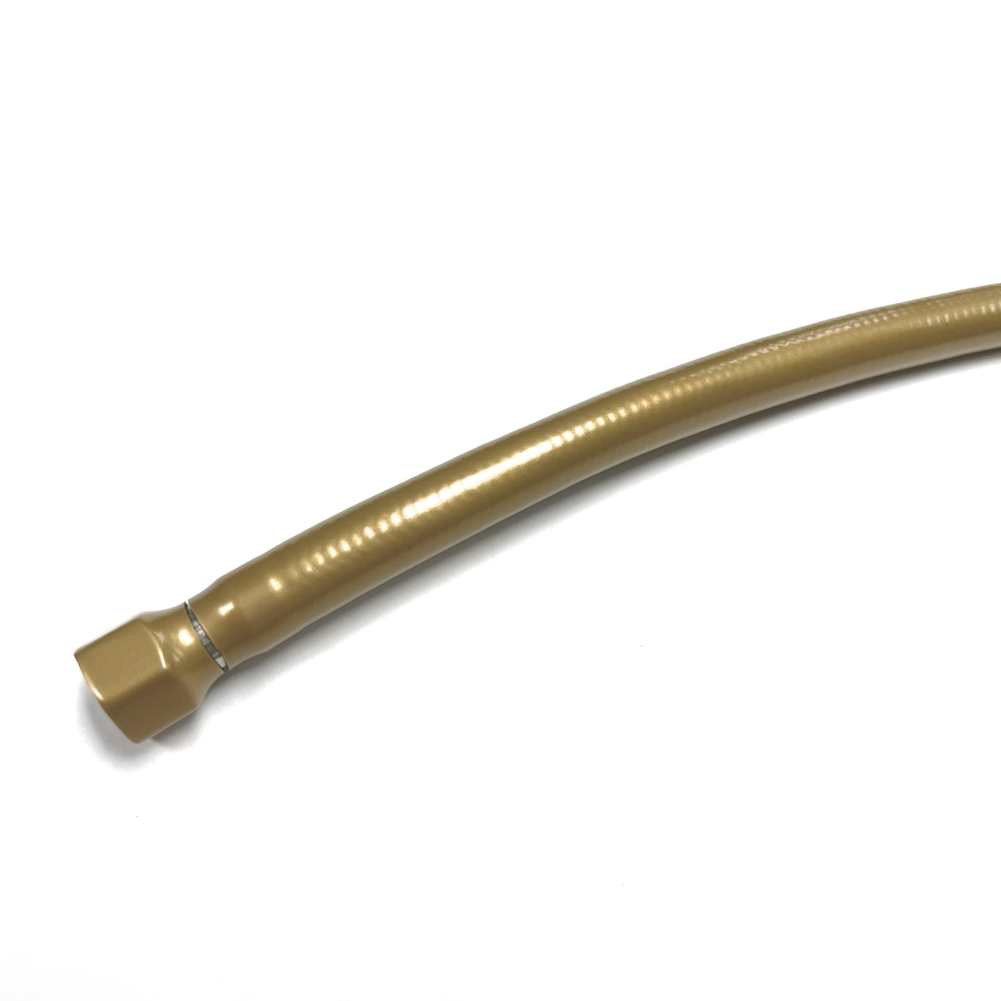 156-MN-SS-BLND - Flexible Stainless Steel Braided Toilet Supply Line with Decorative Cover - 12", Blonde