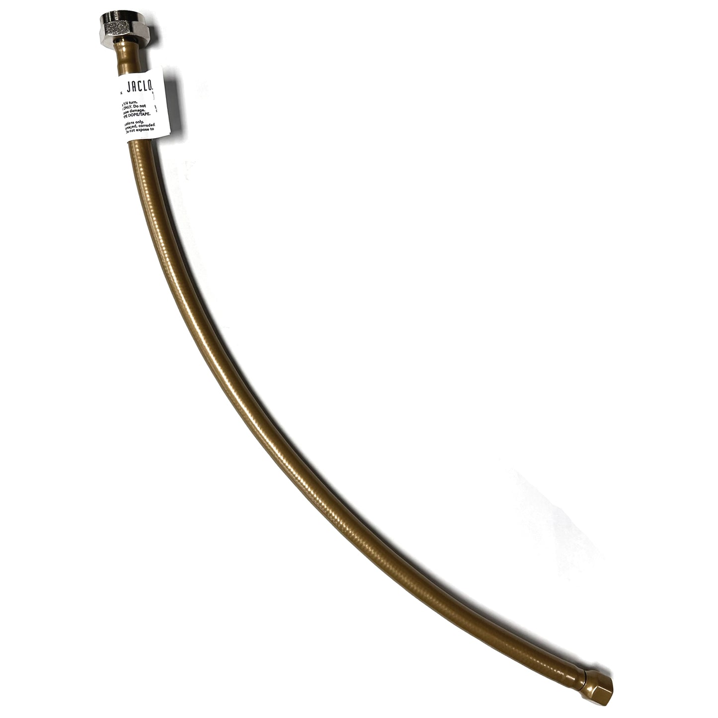 156-MN-SS-BLND - Flexible Stainless Steel Braided Toilet Supply Line with Decorative Cover - 12", Blonde