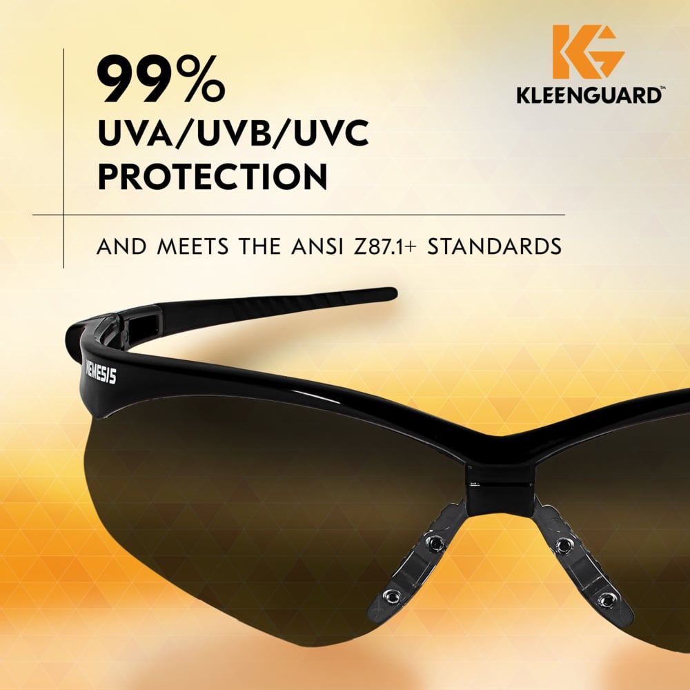 25688 - Nemesis Safety Glasses - Black / Smoke Mirror