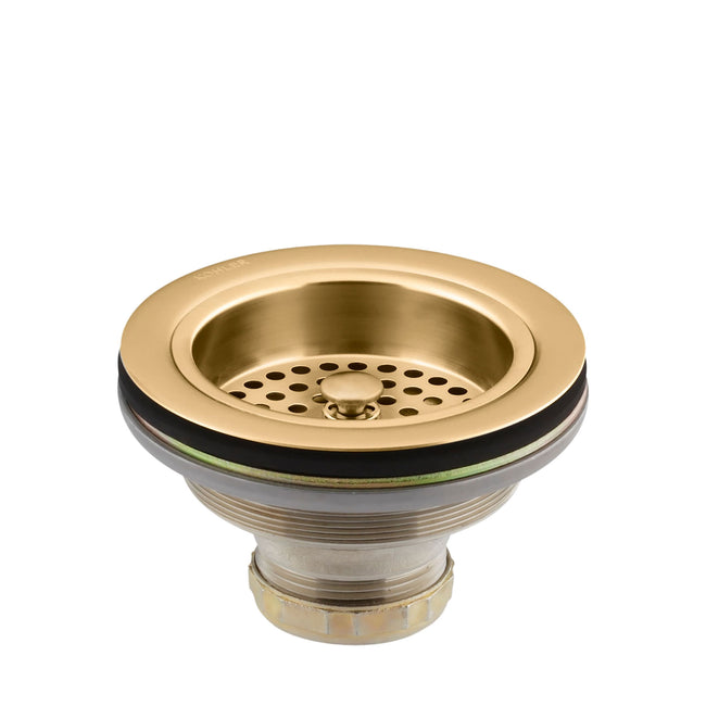 K-8799-2MB - Duostrainer 3-1/2" Sink Drain and Strainer Basket Less Tailpiece - Brushed Moderne Brass