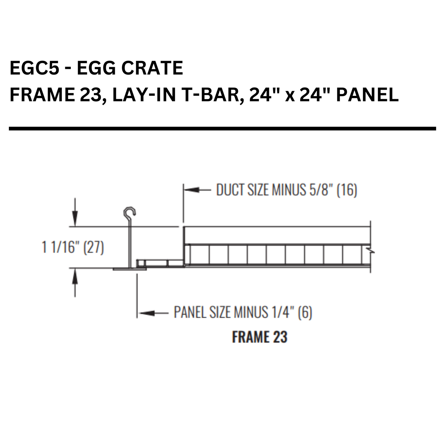 hvac filter holder frame krueger specs