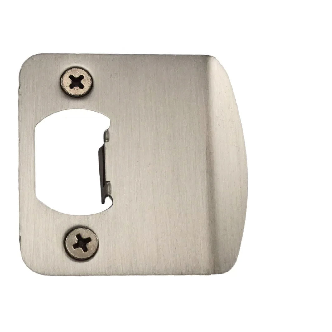 83536-003 - Round Corner 2-1/4" Extended Full Lip Strike in Satin Nickel Finish