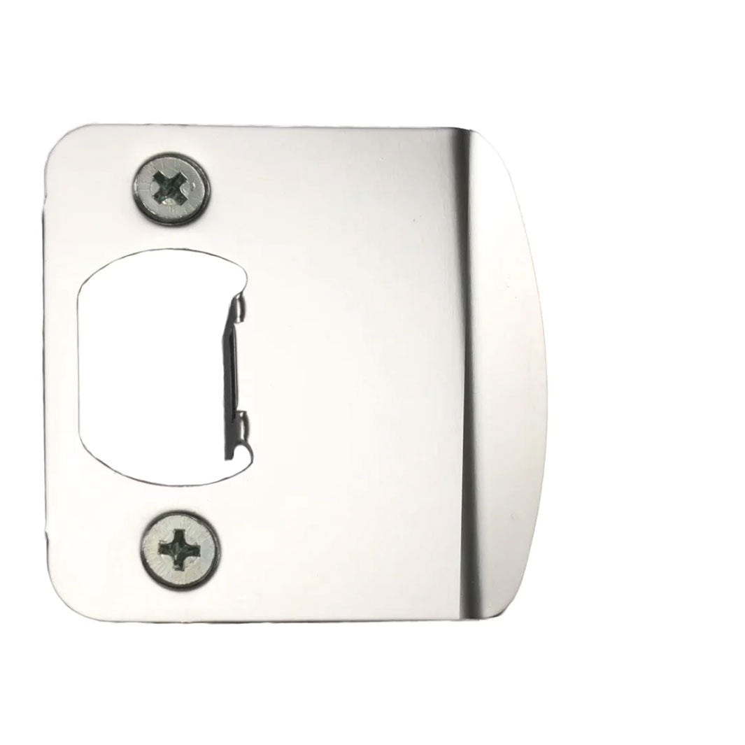 83536-002 - Round Corner 2-1/4" Extended Full Lip Strike for Chrome and Satin Chrome Finishes