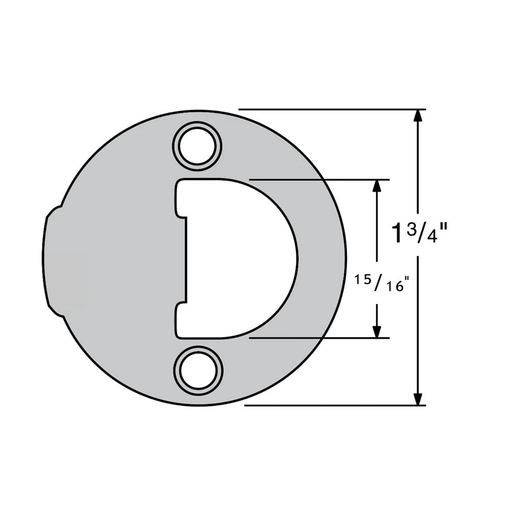 83929-006 - Full Round Strike in Satin Nickel Finish
