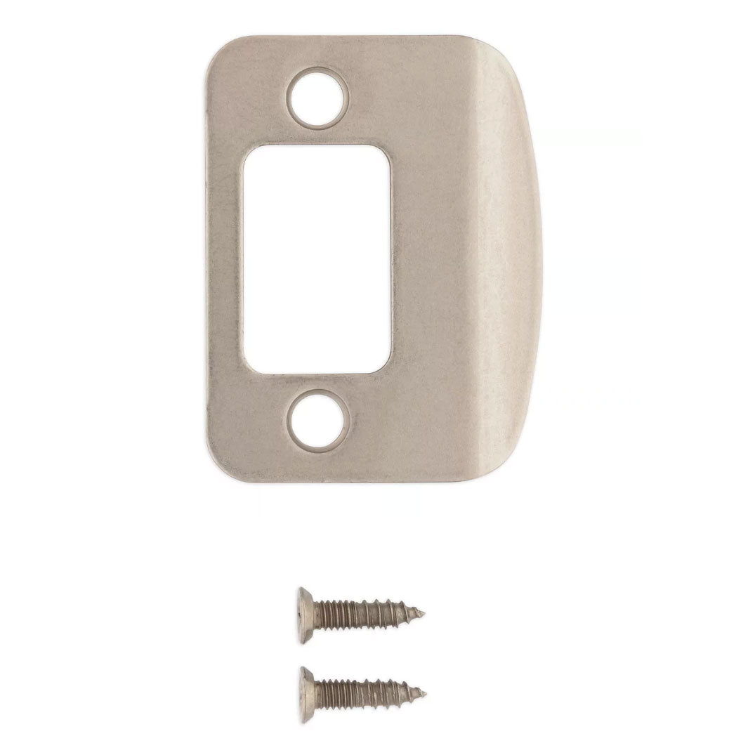 85303-018 - Radius Corner Deadbolt Full Lip Strike in Satin Nickel Finish