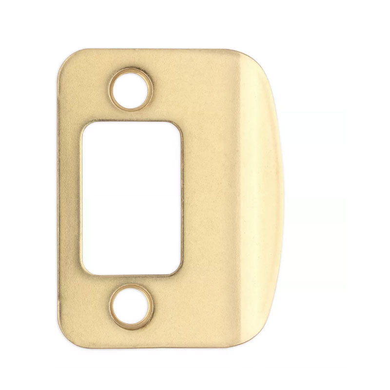 85303-001 - Radius Corner Deadbolt Full Lip Strike in Polished Brass Finish