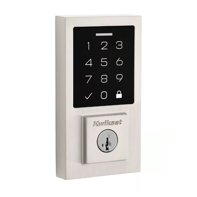 9270CNT-15S - Contemporary SmartCode Touchpad Electronic Deadbolt SmartKey Satin Nickel Finish