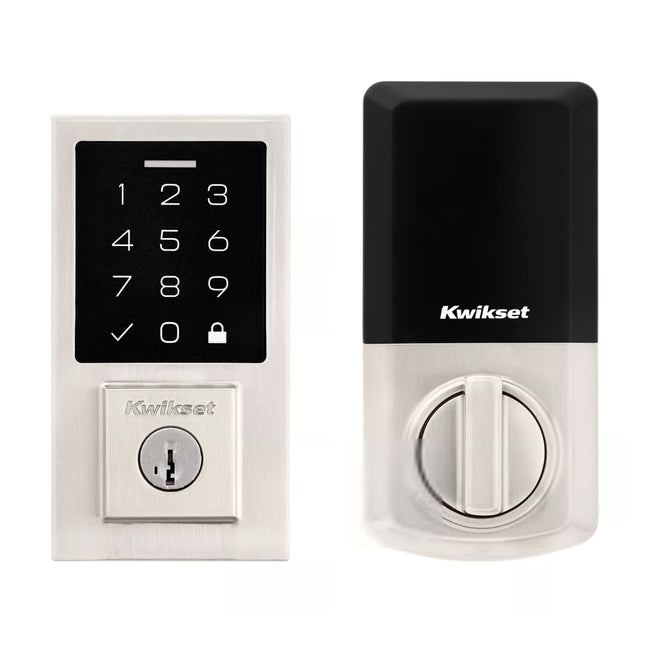 9270CNT-15S - Contemporary SmartCode Touchpad Electronic Deadbolt SmartKey Satin Nickel Finish