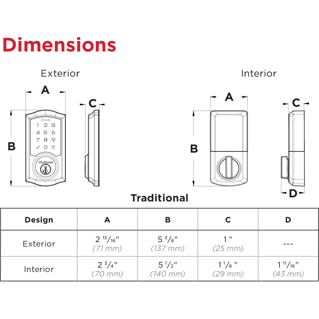 SmartCode 270 Touchpad Traditional Electronic Deadbolt