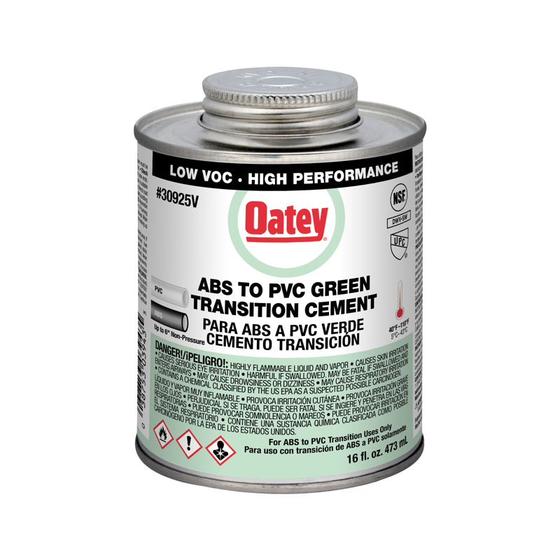 30925 - ABS To PVC Transition Green Cement - 16 oz