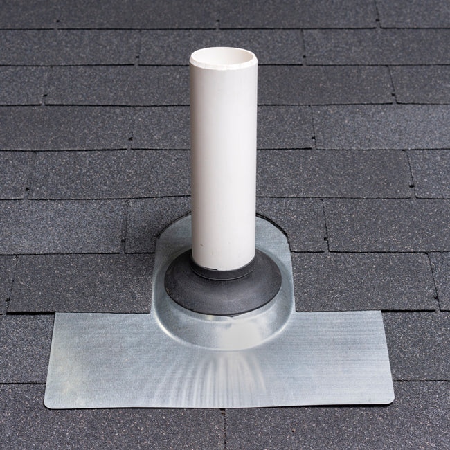 11934 - Galvanized No-Calk Large Base Roof Flashing  - 2" Pipe