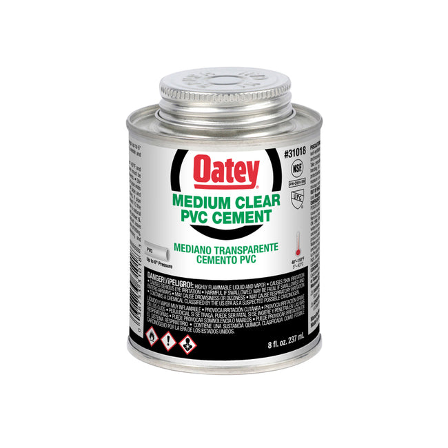 31018 - Medium Clear PVC Cement - 8 oz