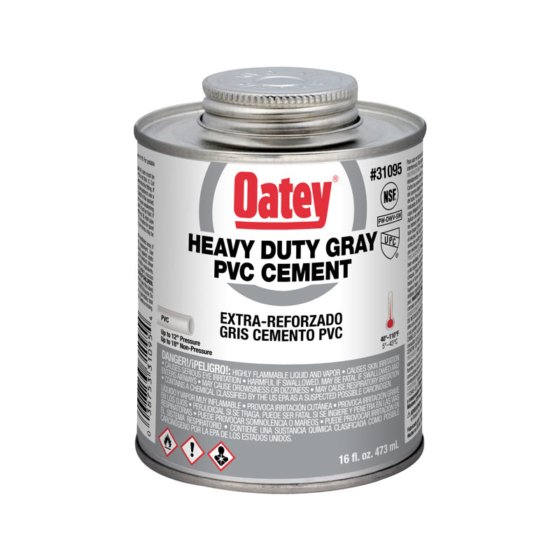 31095 - Heavy Duty Gray PVC Cement - 16 oz