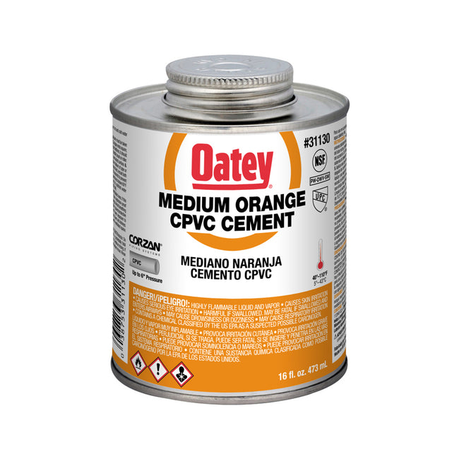 31130 - CPVC Medium Body Orange Cement - 16 oz
