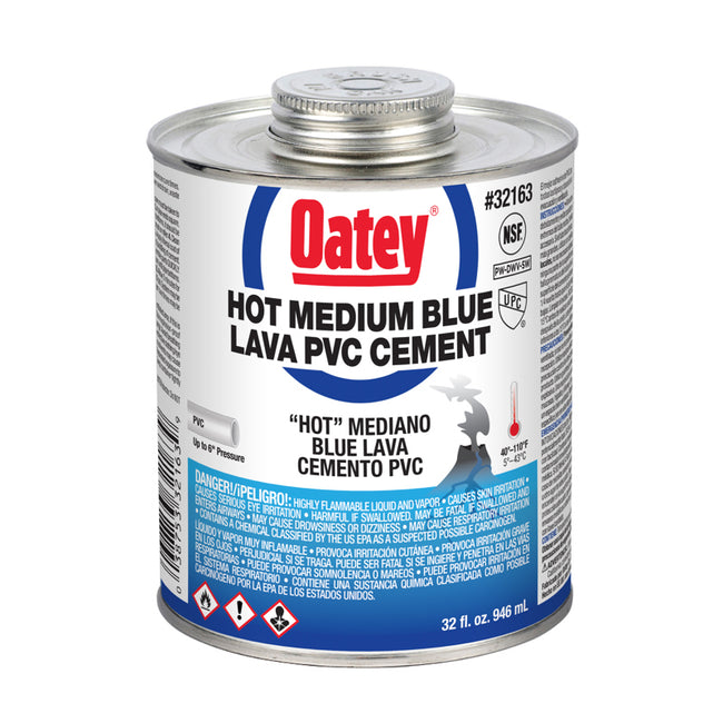 32163 - Hot Medium Blue Lava PVC Cement - 32 oz