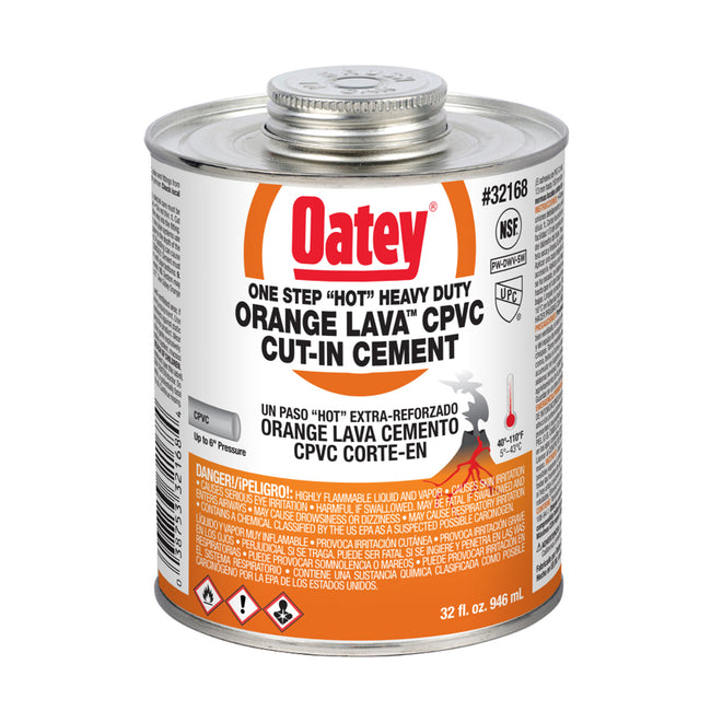 32168 - Orange Lava CPVC Cut-In Cement - 32 oz