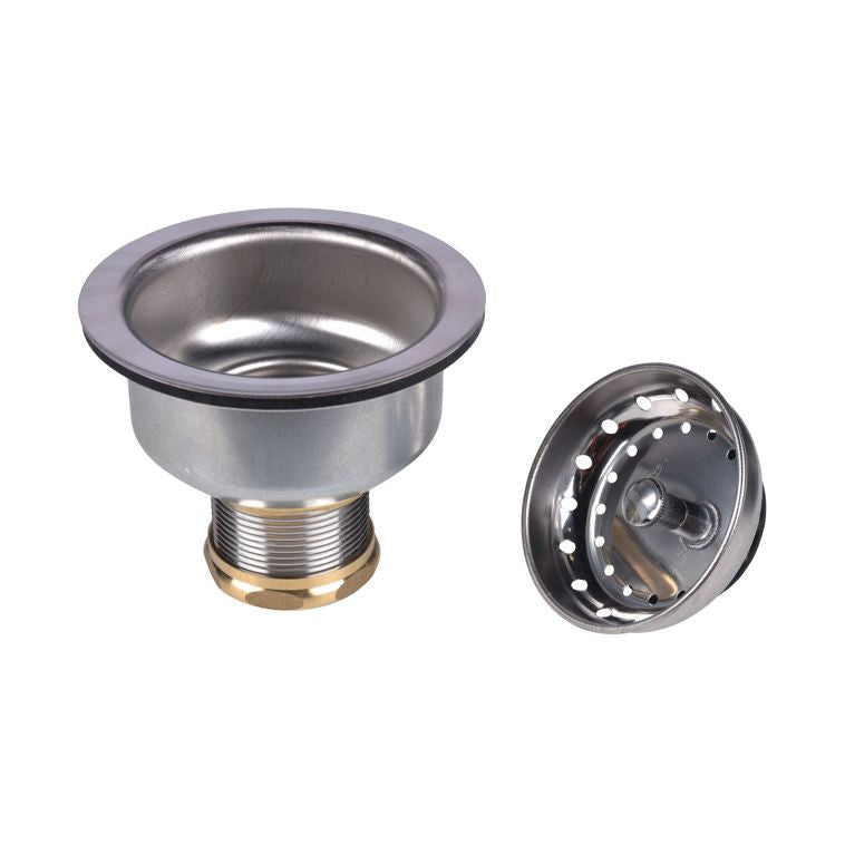 15BN -Dearborn 15 Locking Cup Sink Basket Strainer - Chrome