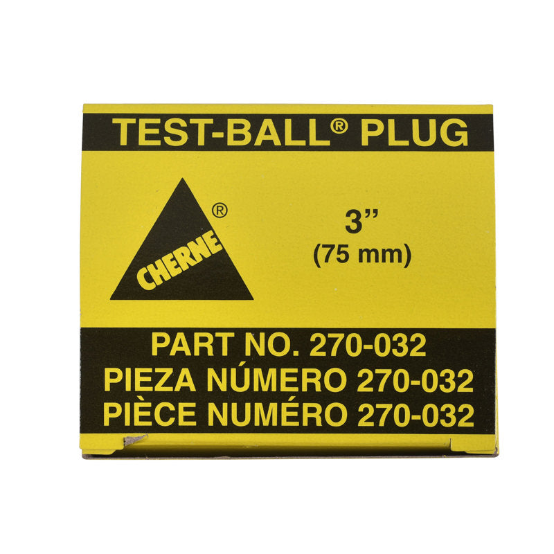 270032 - Cherne Single-Size Plumbing Test-Ball Plug - 3"