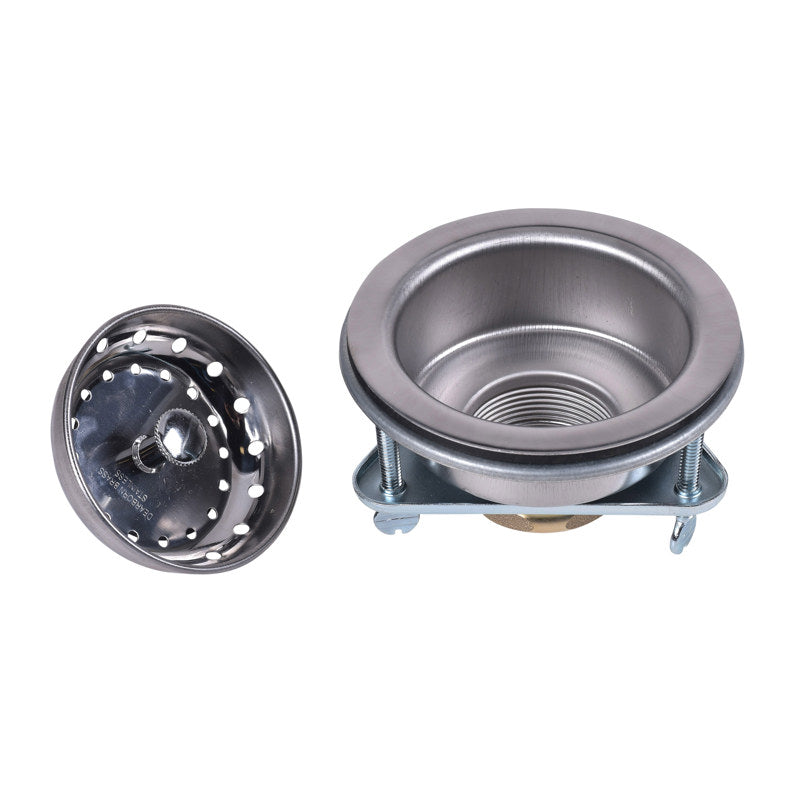3BN - Dearborn Brass Easy Mount Sink Basket Strainer - Stainless Steel
